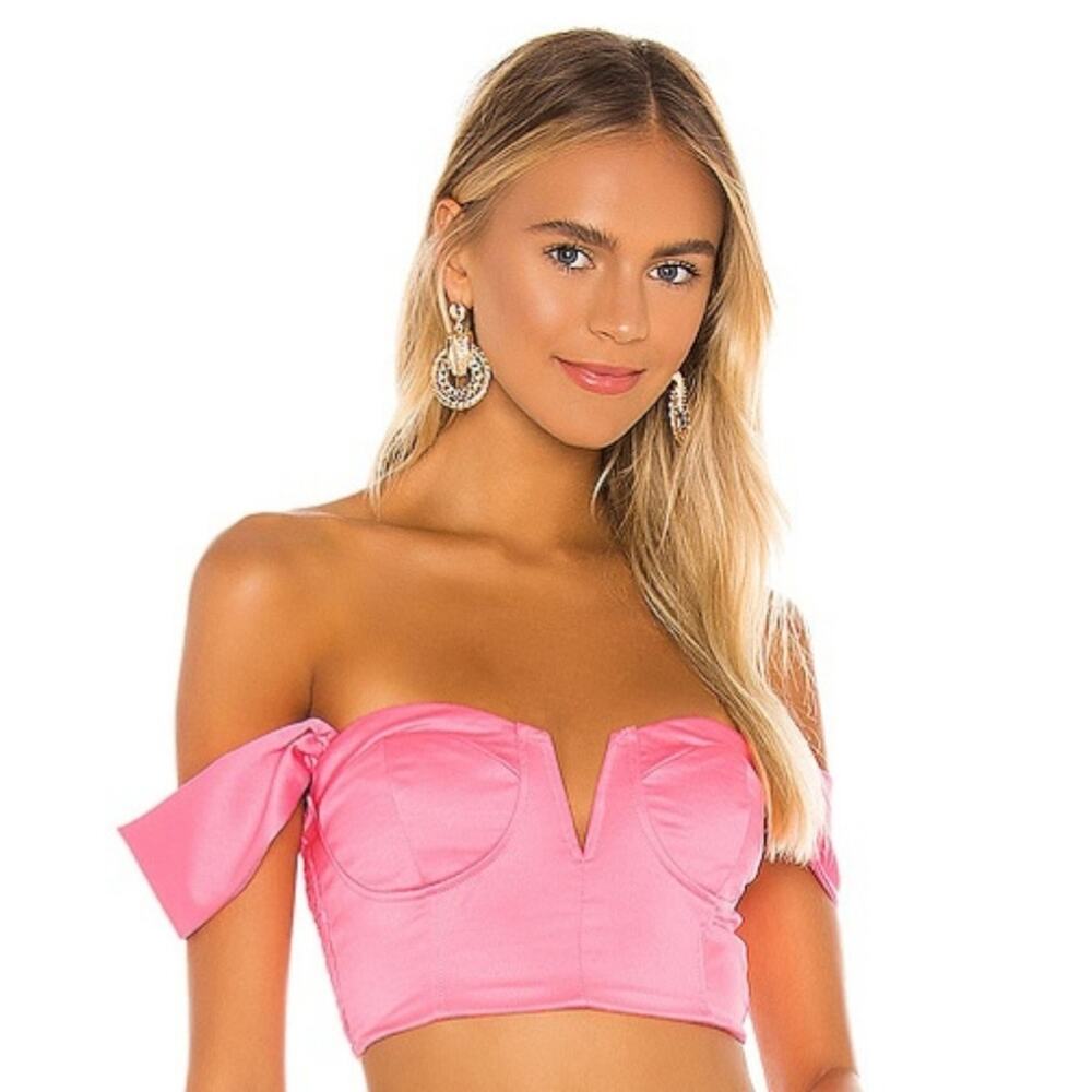 Superdown Coralia Bustier Top in Pink